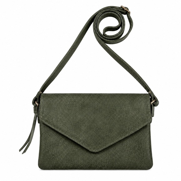 latico Handbags - Latico Harbor Moss Full Grain Leather Crossbody Bag Purse 3105